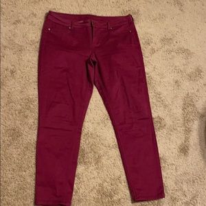 Maurices maroon jegginga